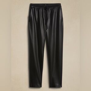 Slim Vegan Leather Jogger